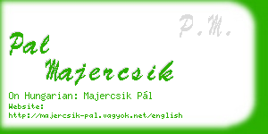 pal majercsik business card